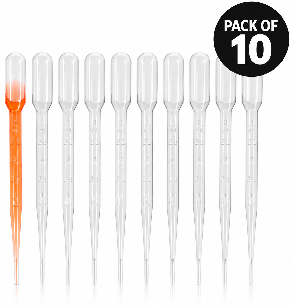 3ml Graduated Pipettes – Pack of 10